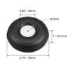 uxcell Tire and Wheel Sets for RC Airplane,PU Sponge Tire with Plastic Hub,2.75" 2pcs view 2
