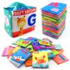 26 Pieces Soft Alphabet Cards with Cloth Storage Bag for Babies Infants, Toddlers and Kids ABCs Learning Flash Cards, Best Early Educational Toys for 0 1 2 3 Years Old Boys and Girls view 1