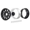 RCLIONS Aluminum Alloy 2.2" Beadlock Wheels Rims for 1/10th RC Crawler Car Wraith TRX4-Pack of 4 (Black) view 3