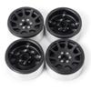RCLIONS Aluminum Alloy 2.2" Beadlock Wheels Rims for 1/10th RC Crawler Car Wraith TRX4-Pack of 4 (Black) view 4