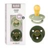 BIBS Pacifiers Colour Collection | Natural Rubber Baby Pacifier | Set of 2 BPA-Free Soothers | Made in Denmark | 6+ Months (Pack of 2) | Sage/Hunter Green view 1