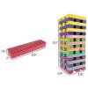 HEY! PLAY! Nontraditional Giant Wooden Blocks Tower Stacking Game with Dice, Outdoor Yard Game, for Adults, Kids, Boys and Girls (Rainbow Color) view 2