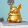 HAUCOZE Piggy Bank Coin Bank Pig Statue Gifts Modern Arts Figurine Polyresin Gold 8.3inch view 2