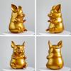 HAUCOZE Piggy Bank Coin Bank Pig Statue Gifts Modern Arts Figurine Polyresin Gold 8.3inch view 4