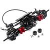 JapanAmStore Aluminum Alloy Front Rear Axles with Lock for 1/10 RC Car Parts SCX10 D90 Rock Crawler (Front Axle) view 2
