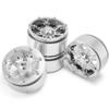 2.2'' Metal Wheel Beadlock Aluminum Rim for 1/10 RC Car Parts Wraith 90018 RC Rock Crawler (5PCS Black Silver) view 3