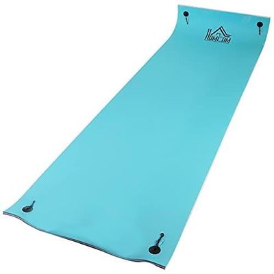 HOMCOM 10' x 5' Lily Pad Floating Mat, 3-Layer Lily Pad Swimming Pool Floating Water Mat, Thick and Durable Water Activities Mat for Lake, Oceans
