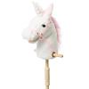 HollyHOME Plush Unicorn Stick Horse with Wood Wheels Real Pony Neighing and Galloping Sounds Plush Toy White 37 Inches(AA Batteries Required) view 1