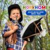 HollyHOME Stick Horse Plush Handcrafted Hobby Horse on a Stick with Wood Wheels Real Pony Neighing and Galloping Sounds for Kids Toddlers Black 36 Inches(AA Batteries Required) view 4