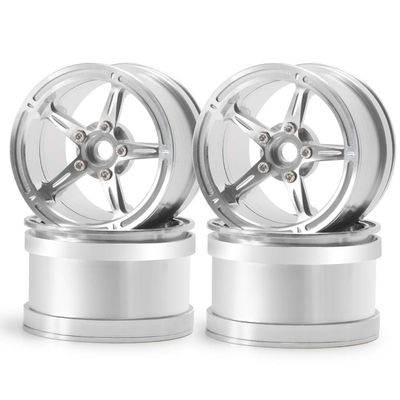 JapanAmStore 2.2'' Metal Wheel Beadlock Aluminum Rim for 1/10 RC Car Wraith 90048 RR10 RC Rock Crawler (4PCS Silver)