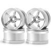 JapanAmStore 2.2'' Metal Wheel Beadlock Aluminum Rim for 1/10 RC Car Wraith 90048 RR10 RC Rock Crawler (4PCS Silver) view 1