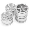 JapanAmStore 2.2'' Metal Wheel Beadlock Aluminum Rim for 1/10 RC Car Wraith 90048 RR10 RC Rock Crawler (4PCS Silver) view 4