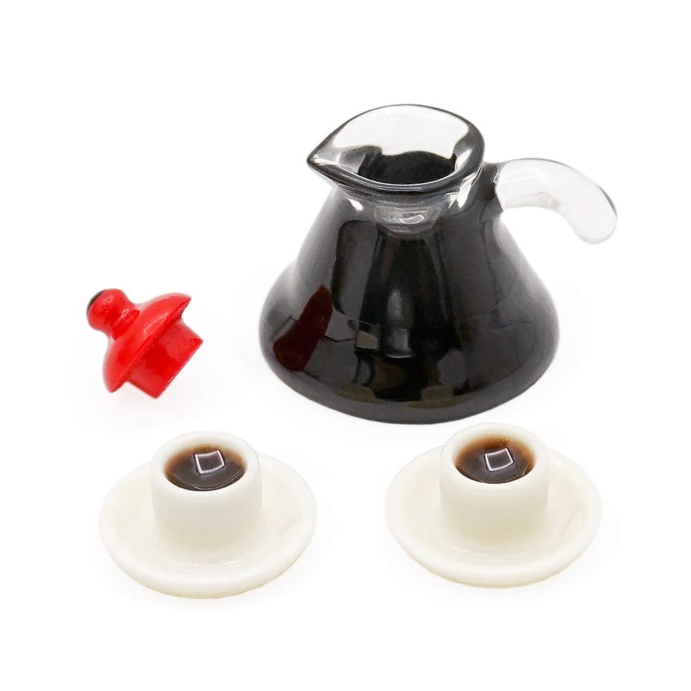 Odoria 1/12 Miniature Coffee Pot and Cups Dollhouse Decoration Accessories