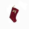 Melody Jane Dollhouse Cranberry with Bow Christmas Stocking Decoration 1:12 Accessory view 1