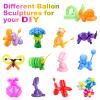 100 Pcs 260Q Balloons Kit with Pump - Kids Premium Latex Twisting Long Balloons to Make Animals Flowers, Fun Rainbow Balloons for Party Boys Girls Christmas Birthday Gifts Clowns Wedding Decor view 4