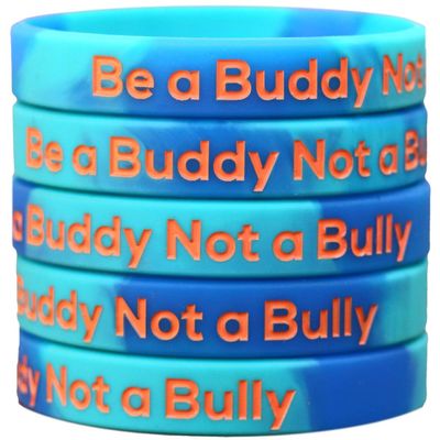 SayitBands Five (5) Be a Buddy Not a Bully Wristband Bracelets