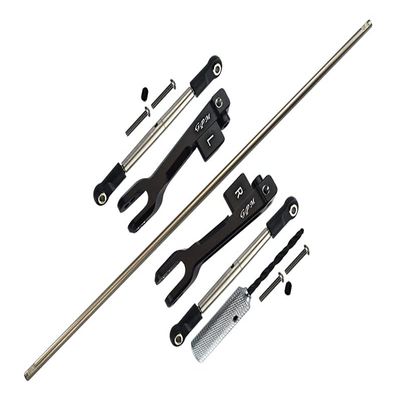 GPM For Traxxas Unlimited Desert Racer 4X4 (#85076-4) Upgrade Parts Spring Steel Rear Sway Bar & Aluminum Sway Bar Arm & Stainless Steel Linkage - 12Pc Set Black