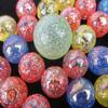 Big Game Toys~25 Glass Marbles Rainbow Glitter Blue/Red/Green/Yellow Speckled Glitter Confetti Classic Style Game Pack (24 Player, 1 Shooter) Decor/Vase Filler/Aquarium view 4
