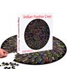 Bgraamiens Puzzle-The Indian Feather-1000 Pieces Round Puzzle Color Challenge Jigsaw Puzzles for Adults view 3