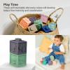 BabyToLove Discovery Cubes | Montessori Baby Blocks for Sensory & Motor Skill Development | Soft Stacking Blocks for Babies & Toddlers | Learning Toy | 12 Fun Shapes view 3