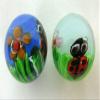 Big Game Toys~2 Ladybirds 16mm Handmade Art Glass Marbles Bugs Insect Lady Bug Flower Clear view 2