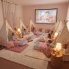 wilwolfer Kids Teepee Tent for Girls or Boys with Carry Case, Foldable Play Tent for Toddler Suit for Indoor and Outdoor Play, Protable Kids Playhouse Children Tent(Mat not Included) view 2