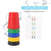 KRISMYA Quick Cups Games for Kids,Classic Cup Game for Parent-Child Interactive Stacking Cups Game with 24 Picture Cards, 30 Cups (6 Sets of 5 Colors Each), Bell &Instructions view 4