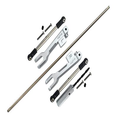 GPM For Traxxas Unlimited Desert Racer 4X4 (#85076-4) Upgrade Parts Spring Steel Rear Sway Bar & Aluminum Sway Bar Arm & Stainless Steel Linkage - 12Pc Set Silver