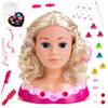 Theo Klein 5392 Make-up and Hairdressing Head Emma I Incl Cosmetic Heart and Hair Accessories I Washable and combable Hair I Toys for Children Aged 3 and Over view 1
