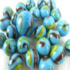 Big Game Toys~25 Glass Marbles Serpent Blue/Red/White Swirl Classic Style Game Pack (24 Player, 1 Shooter) Decor/Vase Filler/Aquarium view 2