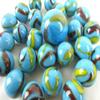 Big Game Toys~25 Glass Marbles Serpent Blue/Red/White Swirl Classic Style Game Pack (24 Player, 1 Shooter) Decor/Vase Filler/Aquarium view 3