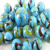 Big Game Toys~25 Glass Marbles Serpent Blue/Red/White Swirl Classic Style Game Pack (24 Player, 1 Shooter) Decor/Vase Filler/Aquarium view 4