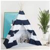 Tanen Tech Kids Teepee Tent Indoor - Navy Stripe Teepee for Boys & Girls, 3 - 14 Years view 1