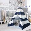 Tanen Tech Kids Teepee Tent Indoor - Navy Stripe Teepee for Boys & Girls, 3 - 14 Years view 2