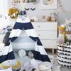 Tanen Tech Kids Teepee Tent Indoor - Navy Stripe Teepee for Boys & Girls, 3 - 14 Years view 4