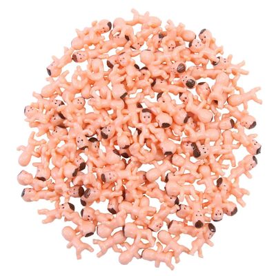 Elcoho 120 Pieces Mini Plastic Baby Favor Supplies with Velvet Bag for Baby Shower Ice Cube Game and Party Decoretions, 1 Inch