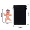 Elcoho 120 Pieces Mini Plastic Baby Favor Supplies with Velvet Bag for Baby Shower Ice Cube Game and Party Decoretions, 1 Inch view 2