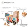 Manhattan Toy Musical Llama Wooden Instrument for Toddlers with Maraca, Clacking Saddlebags, Drumsticks, Washboard & Xylophone view 3