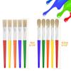 10Pcs Paint Brushes for Kids, Anezus Kids Paint Brushes Toddler Large Chubby Brushes Round and Flat Preschool Painting Brushes for Washable Paint Acrylic Paint view 3