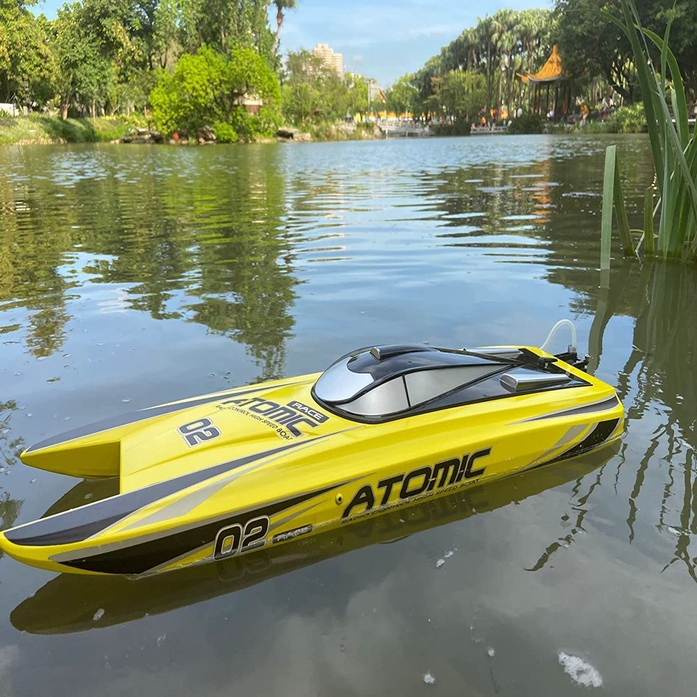 SOWOFA Ready to Run, 27.5" Inches Remote Control Speed Boat Electric RC Boat Top Speed 40MPH+ Brushless Motor Excellent Functions for Hobbies Player Adult Age 14+