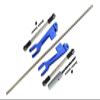 GPM For Traxxas Unlimited Desert Racer 4X4 (#85076-4) Upgrade Parts Spring Steel Rear Sway Bar & Aluminum Sway Bar Arm & Stainless Steel Linkage - 12Pc Set Blue view 1