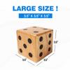 GSE Games & Sports Expert 3.5-Inch Premium Oak Giant Yard Dice Set with Carrying Bag and Yardzee & Farkle Scorecard. Outdoor Backyard Lawn Game for Family view 2