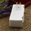 B Baosity 1/12 Ceramic White Square Bathroom Bathtub,Dollhouse Mini Bath Tub,Dollhouse Miniature Furniture Toys for Home Decor Accessory view 3