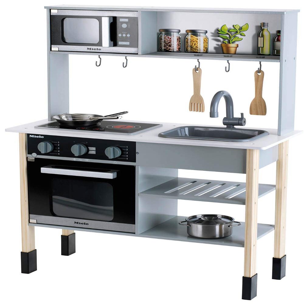 Theo Klein 7199 Miele Kitchen, Wood (MDF), White, Midi, Toy, Multicolour