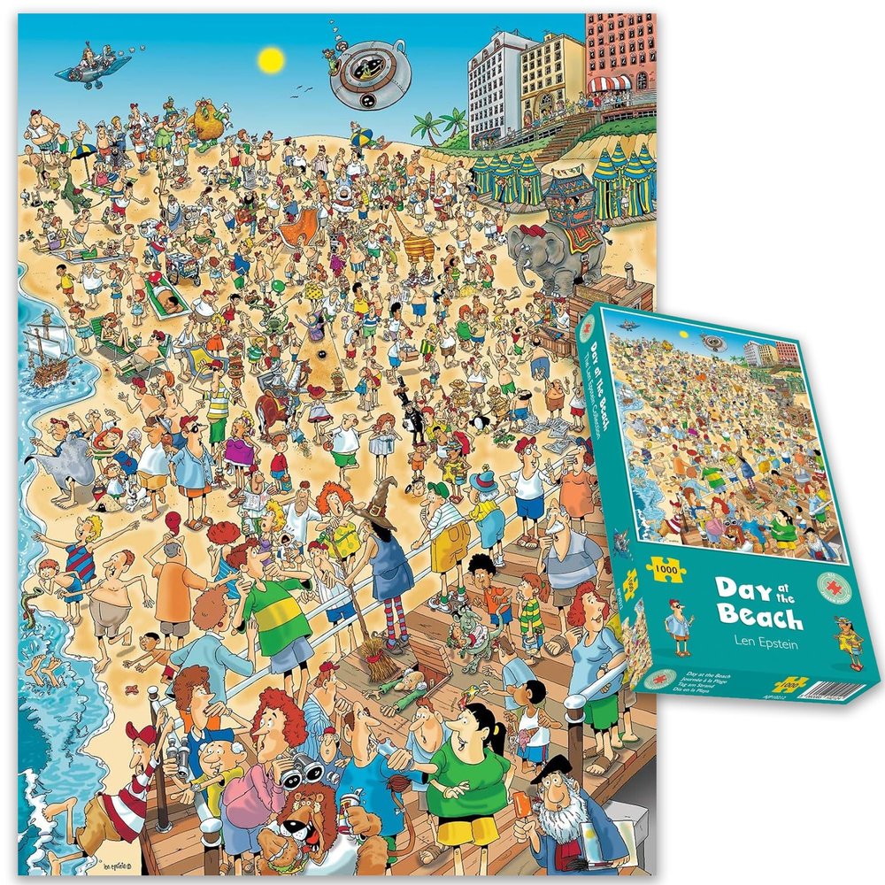 Day at The Beach - Len Epstein 1000 Piece Jigsaw Puzzle