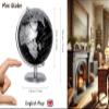 Exerz World Globe Black Dia 5.5-inch - Mini Educational Globe of Earth - Metal Base - Metallic Black view 2