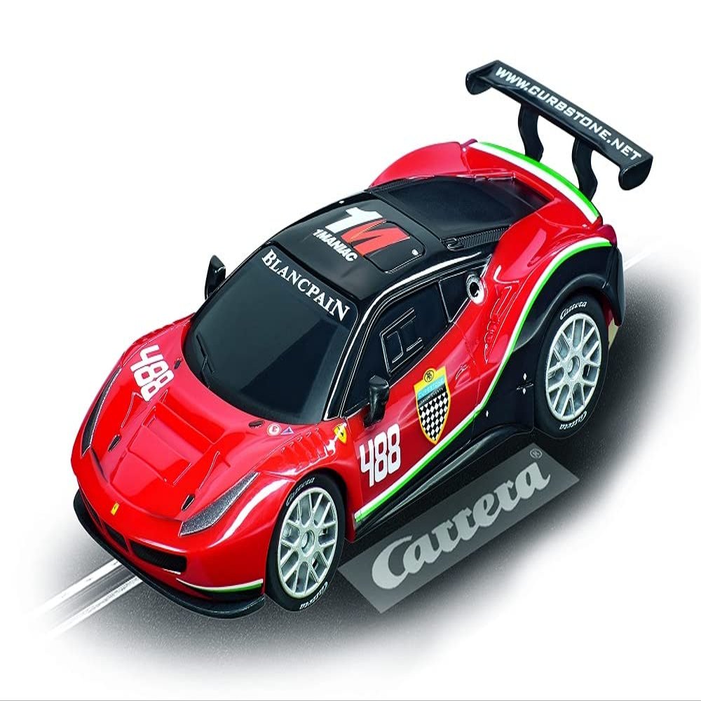 Carrera GO 20064136 Ferrari 488 GT3 AF Corse, No.488 Slot Car, Multicoloured
