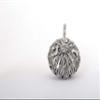 Round handmade sterling silver filigree dreidel view 2