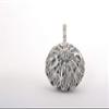 Round handmade sterling silver filigree dreidel view 3
