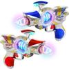 ArtCreativity Super Spinning Space Toy Gun (2 Pack), Red & Blue Light Up Toy Guns with Flashing Lights & Sound Effects, Space Blaster, Cosplay Ray Guns, Prop Toy Gun for Toddlers, Batteries Included view 1